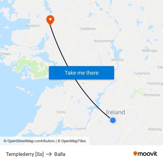 Templederry [Ss] to Balla map