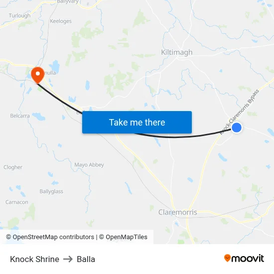Knock Shrine to Balla map