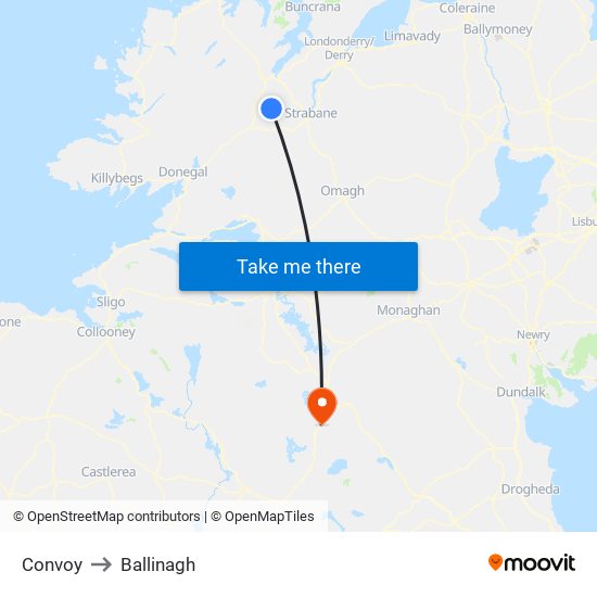 Convoy to Ballinagh map