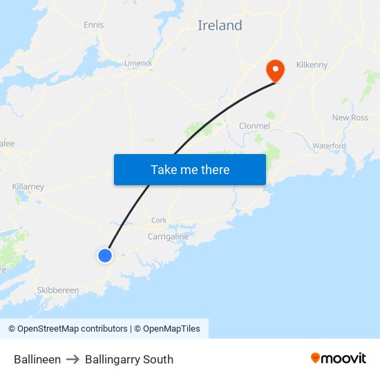 Ballineen to Ballingarry South map