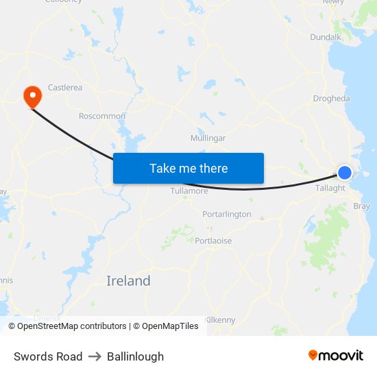 Swords Road to Ballinlough map