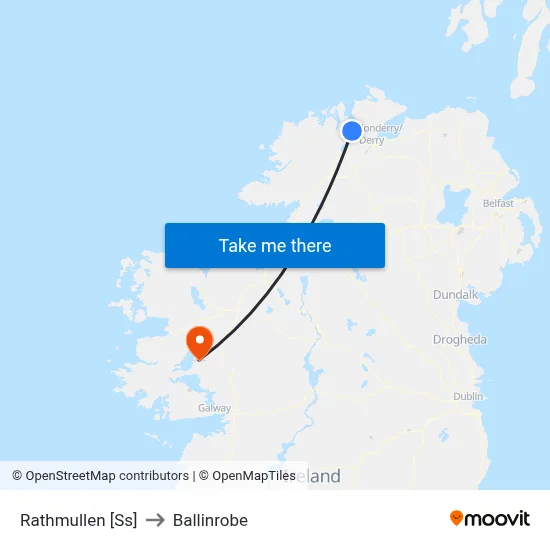 Rathmullen [Ss] to Ballinrobe map