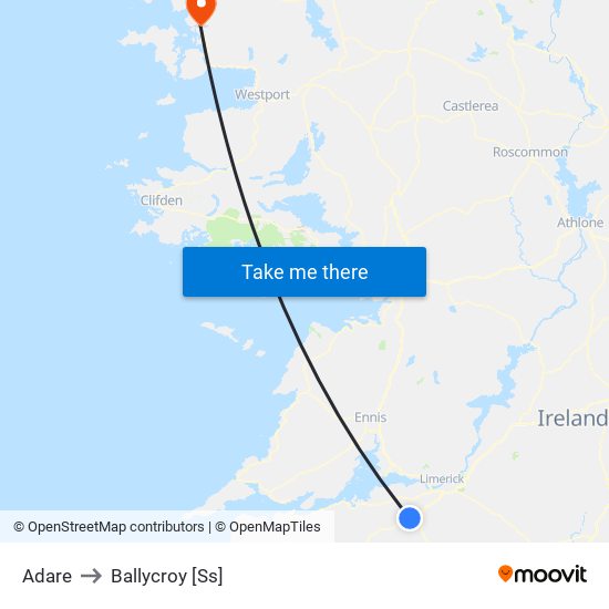 Adare to Ballycroy [Ss] map