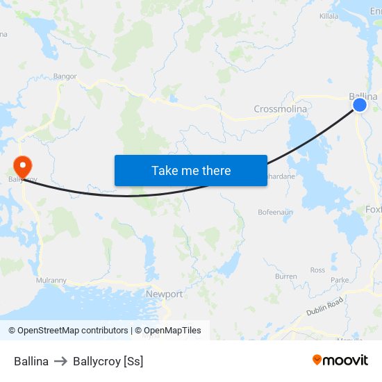 Ballina to Ballycroy [Ss] map