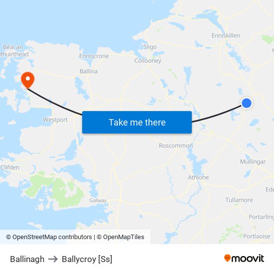 Ballinagh to Ballycroy [Ss] map