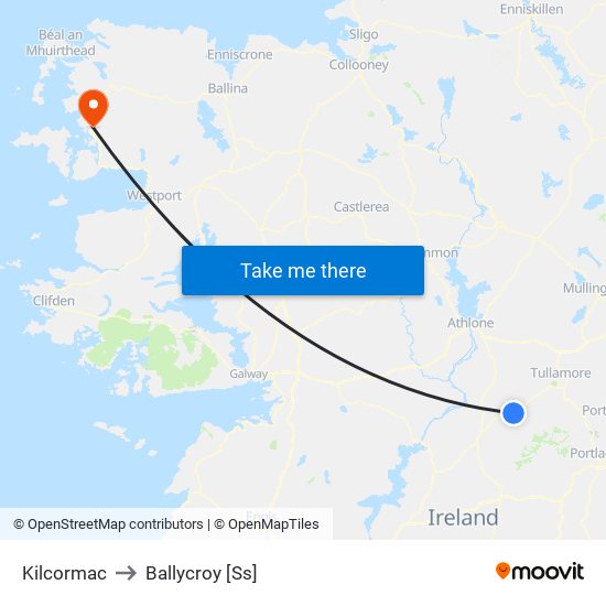 Kilcormac to Ballycroy [Ss] map