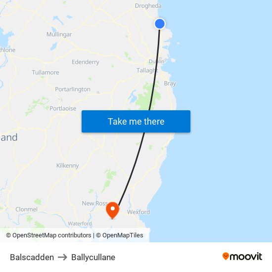Balscadden to Ballycullane map