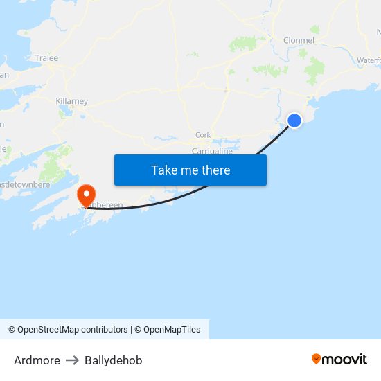 Ardmore to Ballydehob map