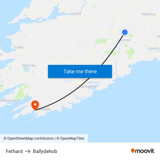 Fethard to Ballydehob map