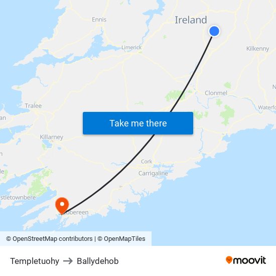 Templetuohy to Ballydehob map