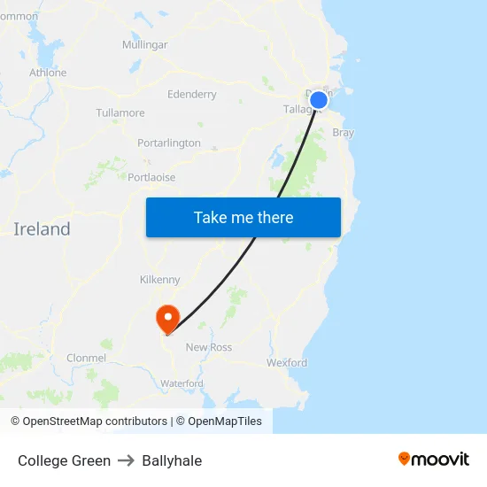 College Green to Ballyhale map