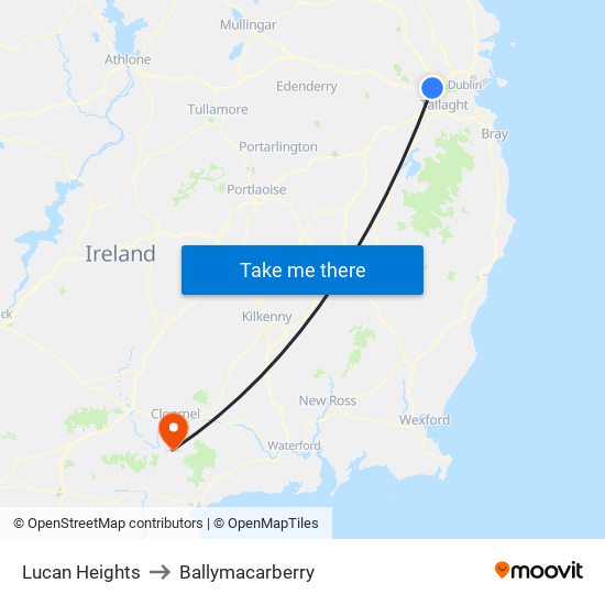 Lucan Heights to Ballymacarberry map