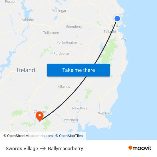 Swords Village to Ballymacarberry map