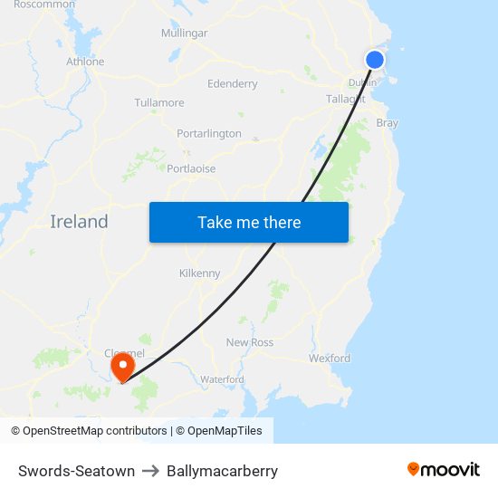Swords-Seatown to Ballymacarberry map