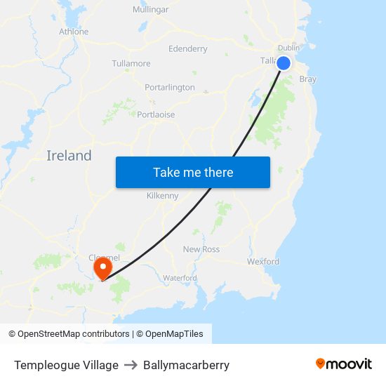 Templeogue Village to Ballymacarberry map