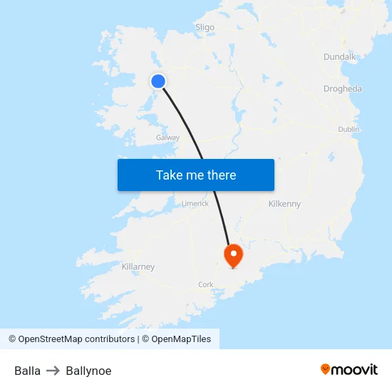 Balla to Ballynoe map