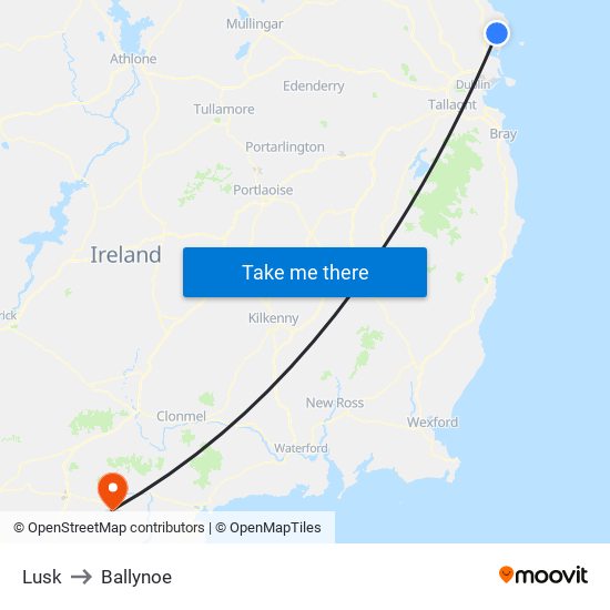 Lusk to Ballynoe map