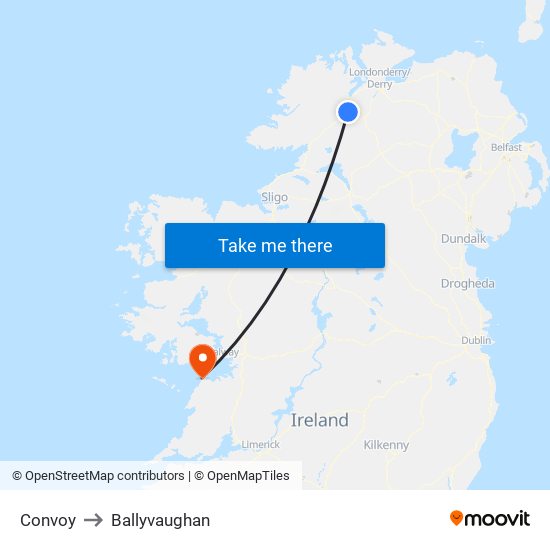 Convoy to Ballyvaughan map