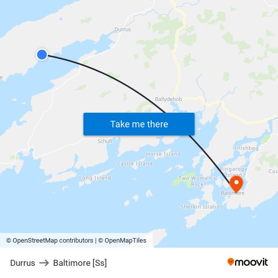 Durrus to Baltimore [Ss] map