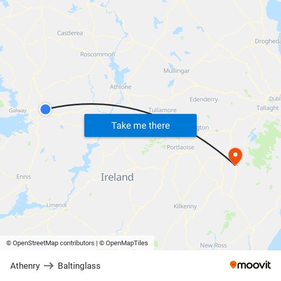Athenry to Athenry map