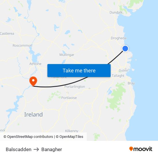 Balscadden to Banagher map