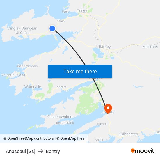 Anascaul [Ss] to Bantry map
