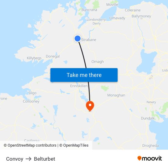 Convoy to Belturbet map