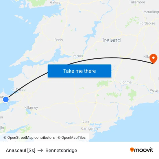 Anascaul [Ss] to Bennetsbridge map