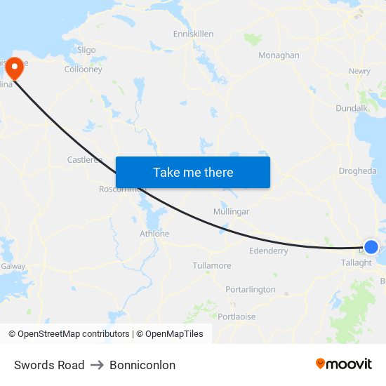 Swords Road to Bonniconlon map