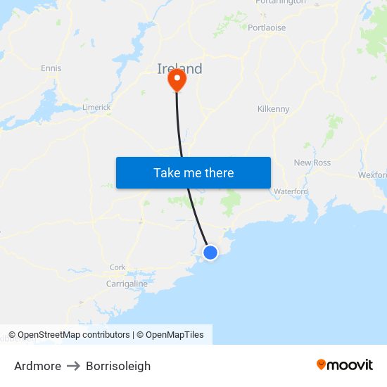 Ardmore to Borrisoleigh map