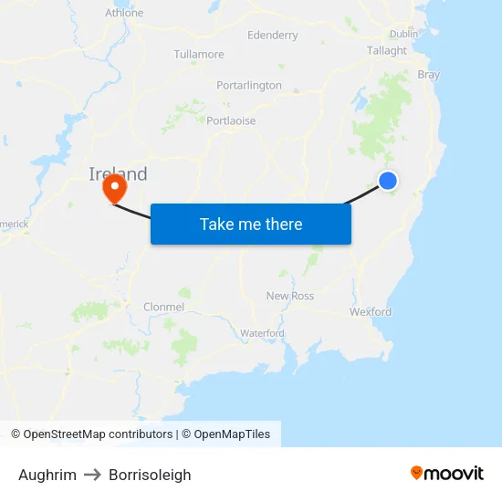 Aughrim to Borrisoleigh map