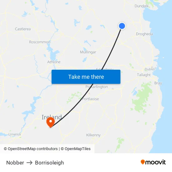 Nobber to Borrisoleigh map