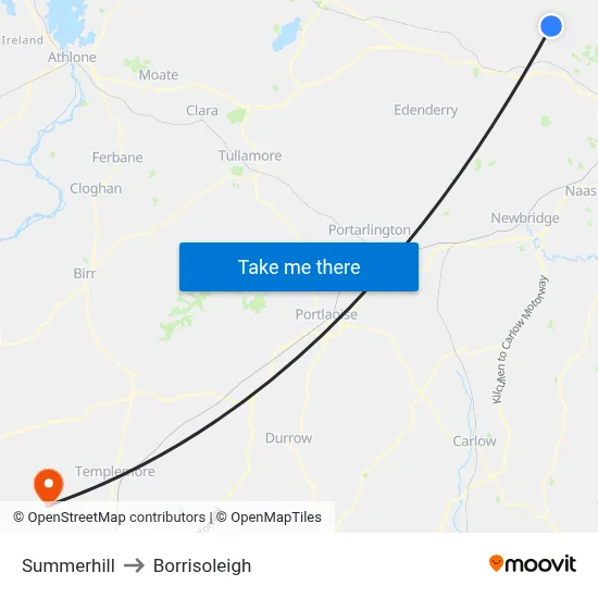Summerhill to Borrisoleigh map