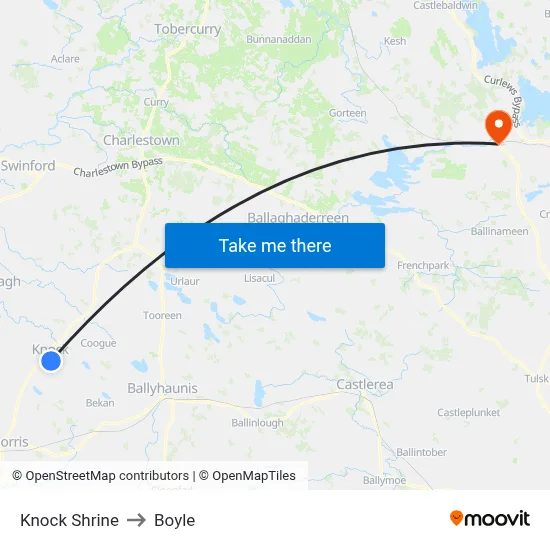 Knock Shrine to Boyle map