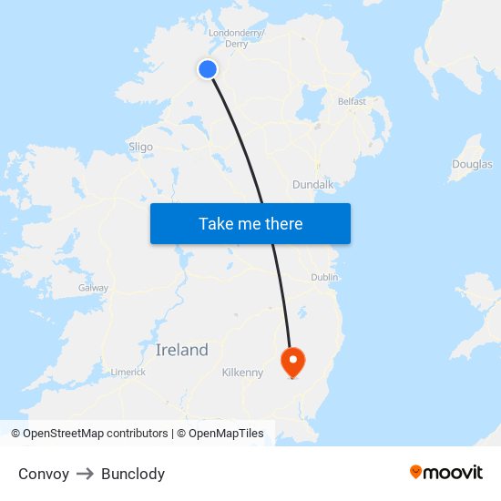 Convoy to Bunclody map