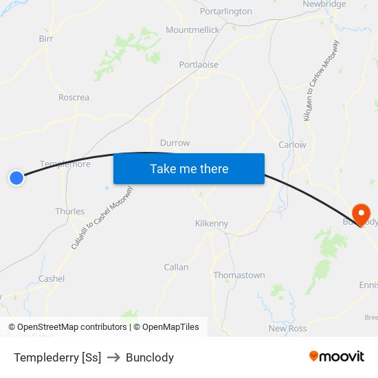 Templederry [Ss] to Bunclody map