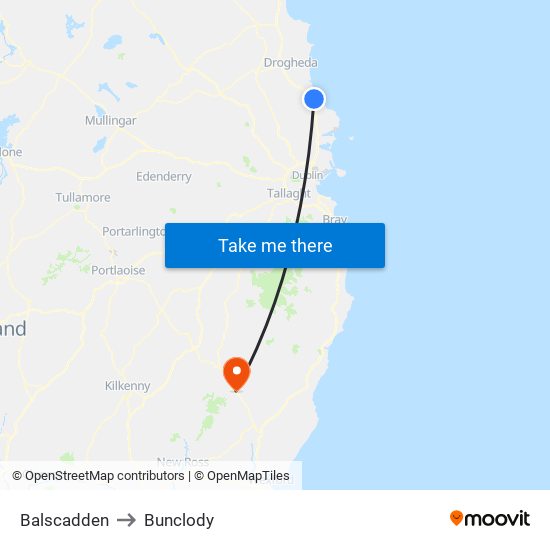 Balscadden to Bunclody map