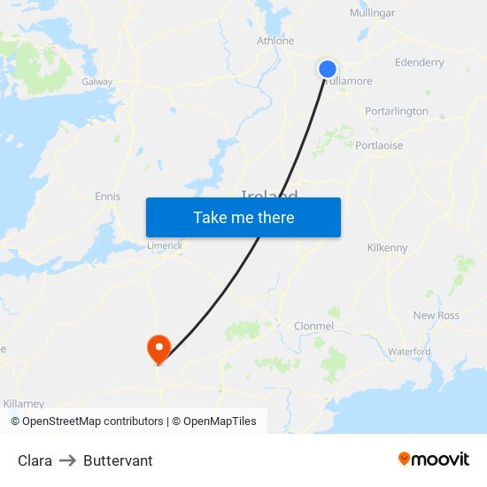 Clara to Buttervant map