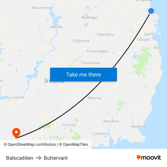 Balscadden to Buttervant map