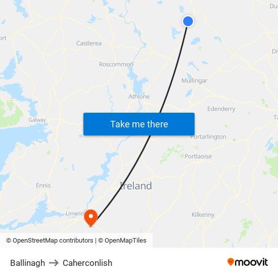 Ballinagh to Caherconlish map