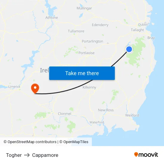 Togher to Cappamore map