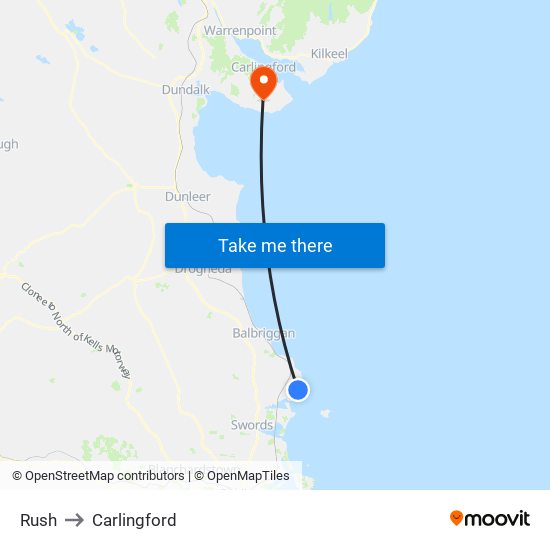 Rush to Carlingford map