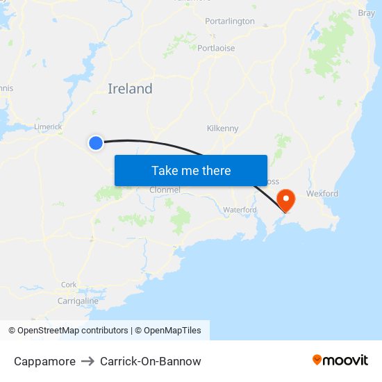 Cappamore to Carrick-On-Bannow map