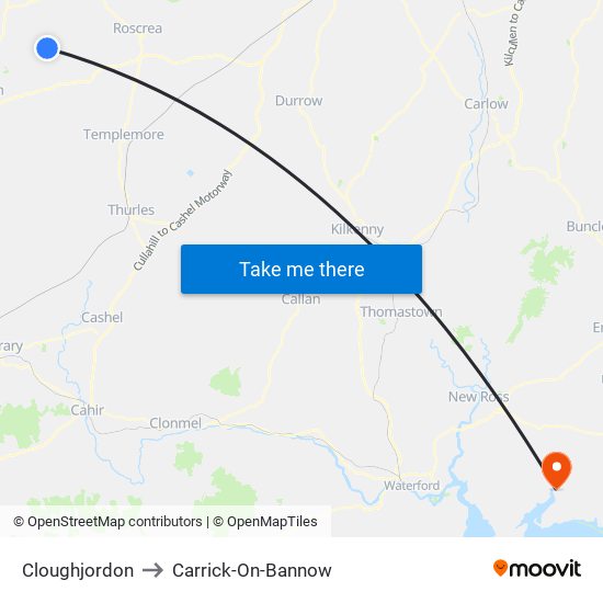 Cloughjordon to Carrick-On-Bannow map