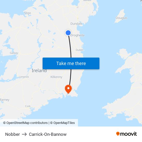 Nobber to Carrick-On-Bannow map