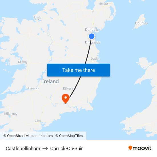 Castlebellinham to Carrick-On-Suir map