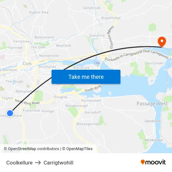 Coolkellure to Carrigtwohill map