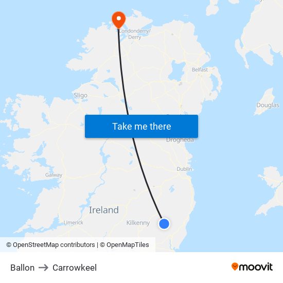 Ballon to Carrowkeel map