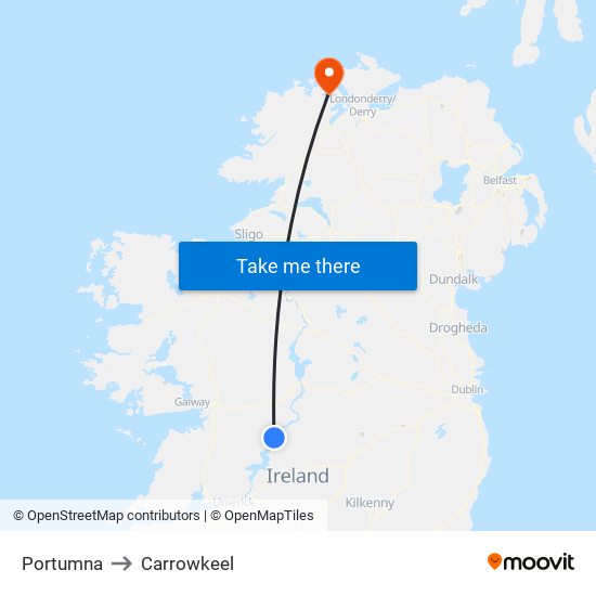 Portumna to Carrowkeel map