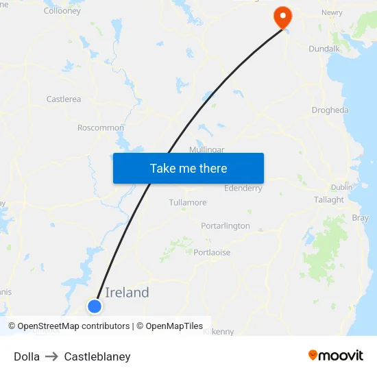 Dolla to Castleblaney map